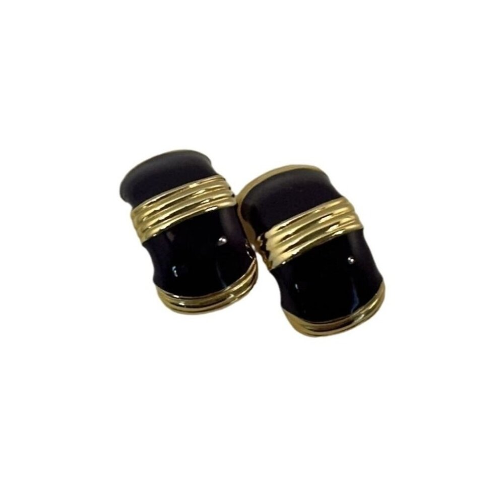 Vintage Gay Boyer Purple & Gold Clip-On Earrings 1990s